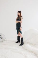 Bee Jersey Skirt - Emerald Green