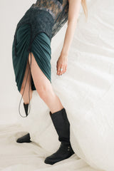 Bee Jersey Skirt - Emerald Green