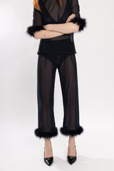 Anett Mesh Trousers - Black