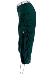 Bee Jersey Skirt - Emerald Green