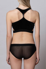 Emily Velvet Knickers - Black Panther