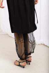 Cat Tulle Trousers - Black