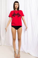 Kaubamaja x KS Lace Bra T-Shirt - Red