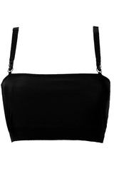 Dive Reversible Bandeau Bikini Top - Black/Nude