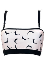 Dive Reversible Bandeau Bikini Top - Black/Nude