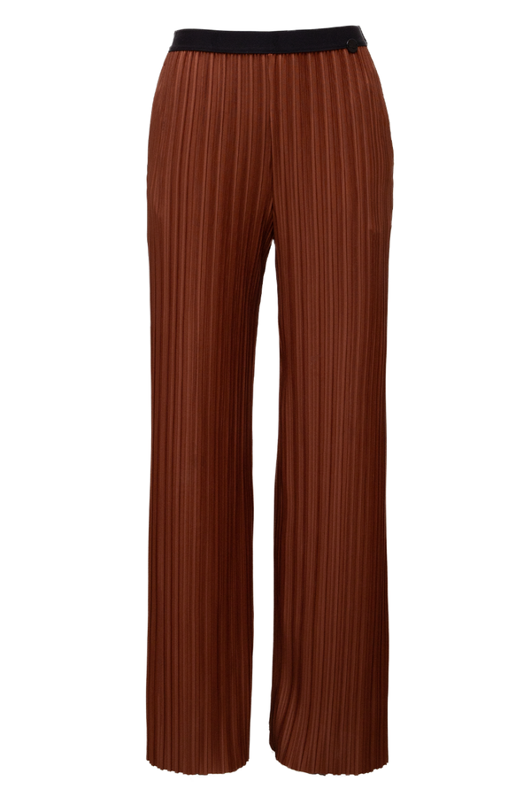 Erle Pleated Trousers - Brown