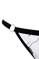 Ilona Reversible Bikini Bottom - Black + Abstracat
