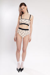 Dive Reversible Bandeau Bikini Top - Black/Nude