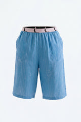 Katwoman Print Shorts - Blue
