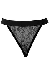 Iris Lace Thongs - Black