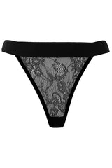 Iris Lace Thongs - Black