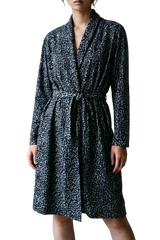 One of a kind Leopard Print Robe - Blue