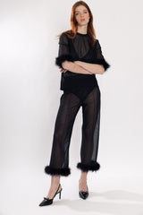 Lisa Mesh T-Shirt - Black