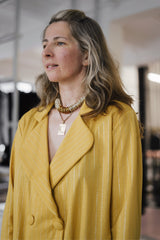 Lurex Striped PJ Jacket - Yellow