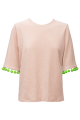 Lisa Terry T-Shirt - Nude + Green