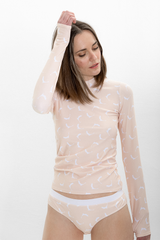 Sia Surf Top - White/Nude
