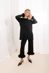 Disco Long Sleeves Top - Black