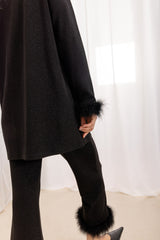 Disco Long Sleeves Top - Black