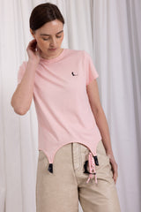 Cat logo Kristel Suspender T-shirt - Pink