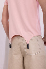 Cat logo Kristel Suspender T-shirt - Pink
