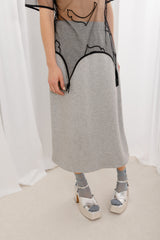 Cat Tulle Suspender T-shirt - Black