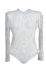 LAST ONE - Susan Lace Body Long Sleeves - White