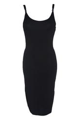 Reina Slip - Midi Length - Black
