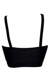 Waves Reversible Bikini Top - Black + Abstracat