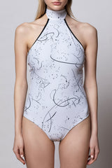 Waves Swimsuit - Black + Abstracat