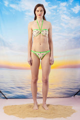 Gone Tanning Reversible Bikini Bottom - Neon Green+Nude