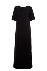 Heart Velour Dress - Black