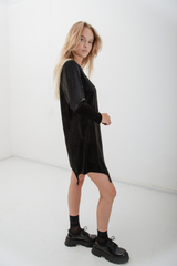 Sandra Suspender Dress - Black Panther