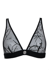 LAST ONE - Alison Abstracat Tulle Bra - Black