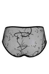 Lily Abstracat Tulle Knickers - Black