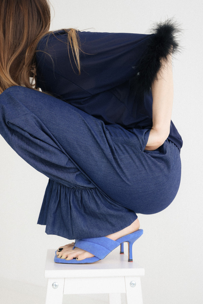 Kerli Denim Trousers -  Dark Blue