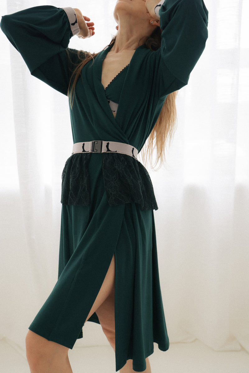 Nele Jersey Gown - Emerald Green