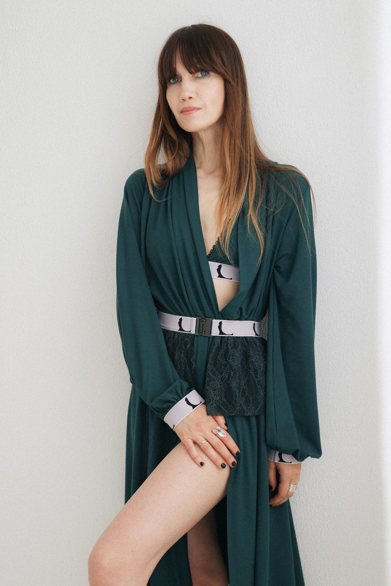 Nele Jersey Gown - Emerald Green
