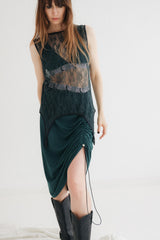 Lace Suspender Top - Green