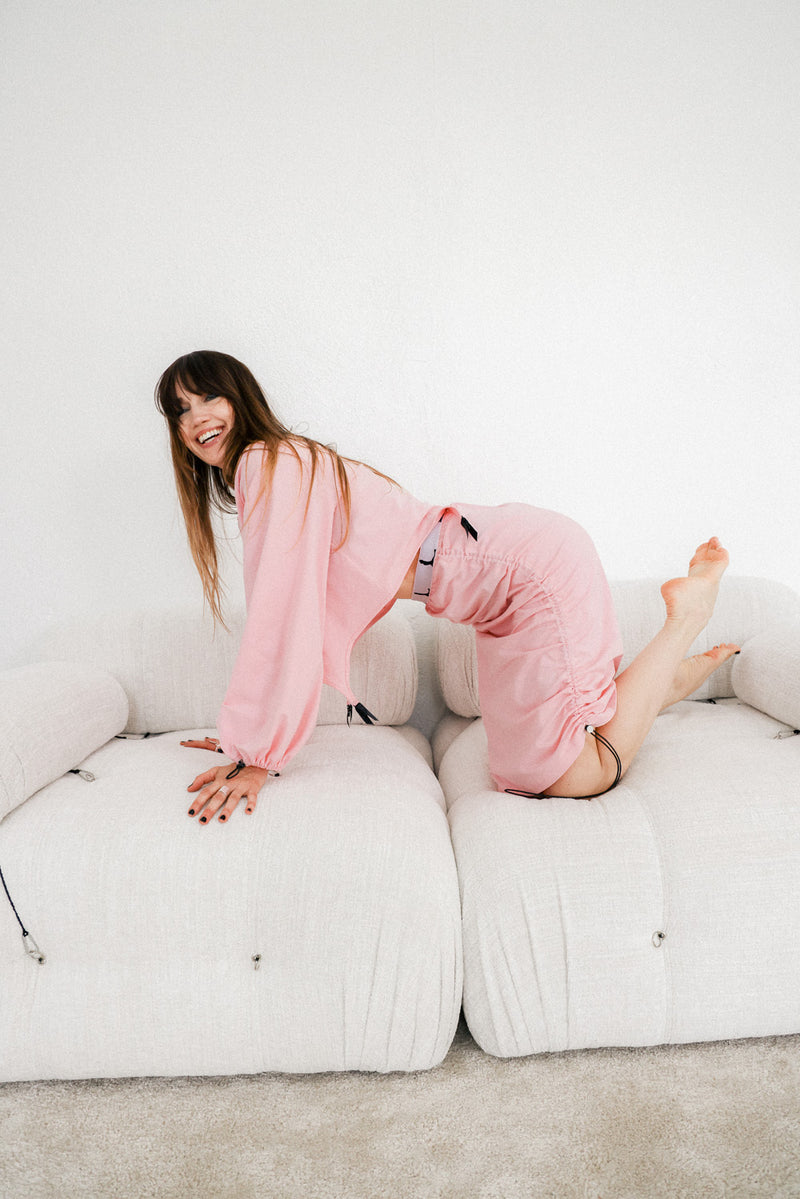 Liilit Suspender Crop Top - Pink