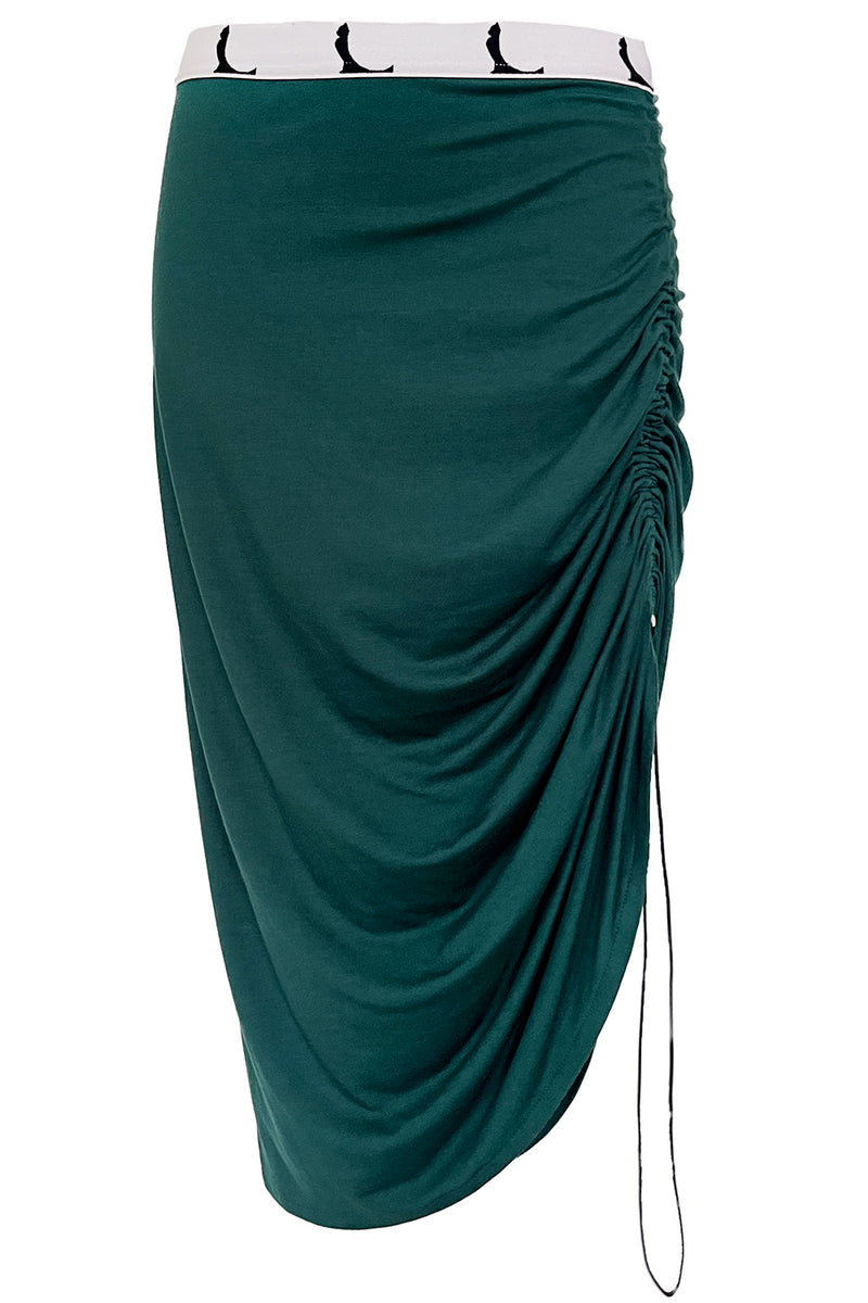 Bee Jersey Skirt - Emerald Green