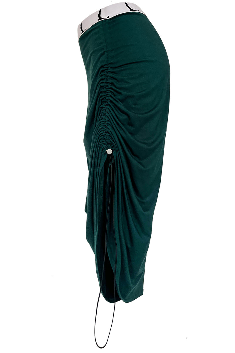 Bee Jersey Skirt - Emerald Green