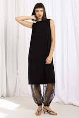 Cat Tulle Trousers - Black