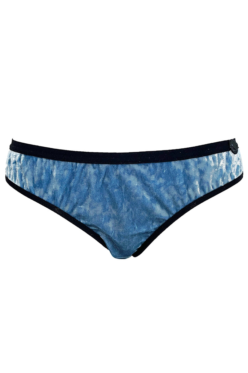 Ellu Velvet Knickers - Blue