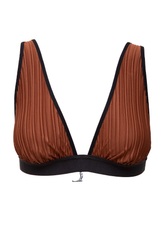 Alison Pleated Bra - Brown