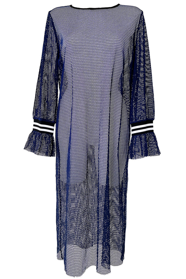 Havana Fishnet Dress - Navy