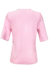 Heart Velour T-shirt - Pink