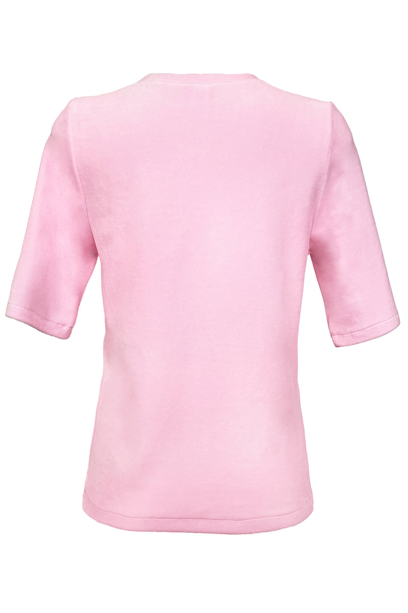 Heart Velour T-shirt - Pink