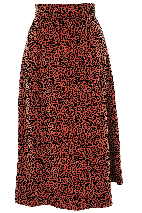 LAST ONE! - Iris Leopard Print Skirt - Terra