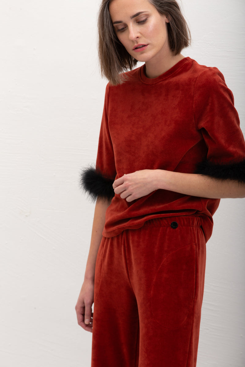 Lisa Velour Set - Terra