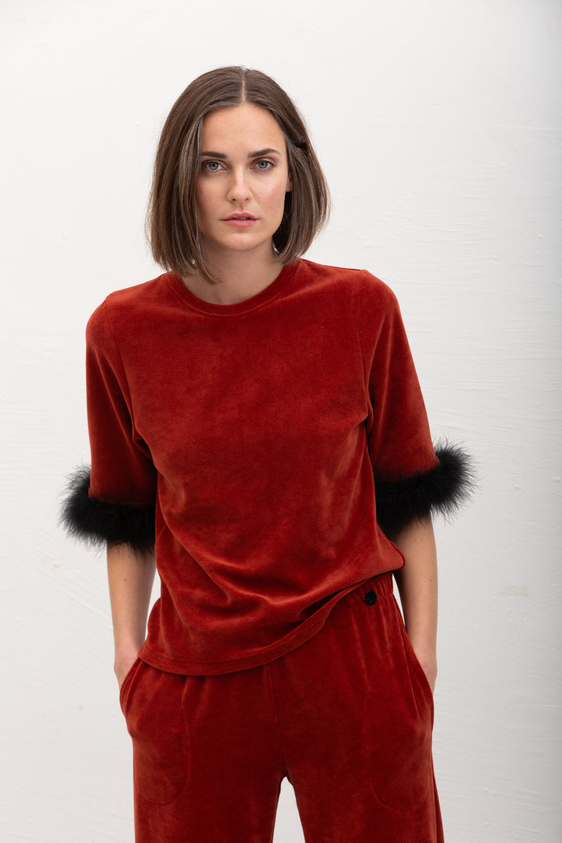 Lisa Velour Set - Terra